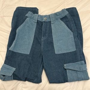 Blue Cargo Jean Pants
